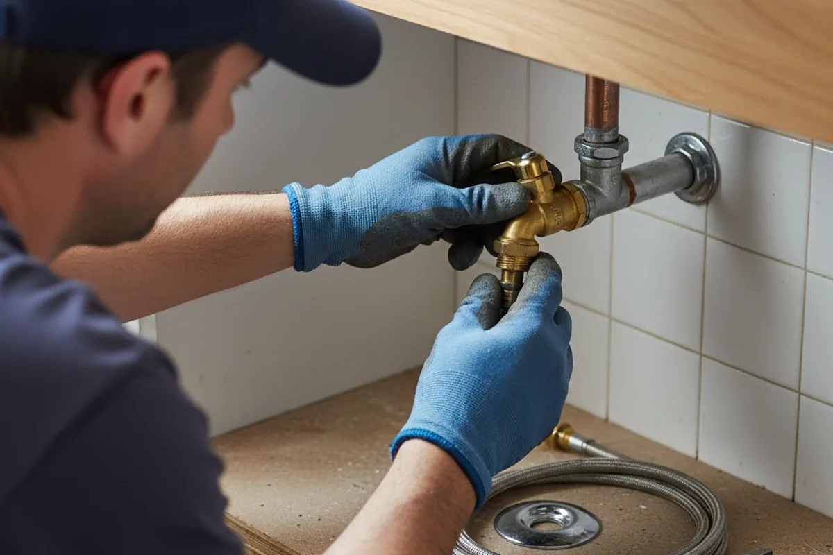 Shutoff valve and fitting work during Faucet and Fixture Repair in Moorefield